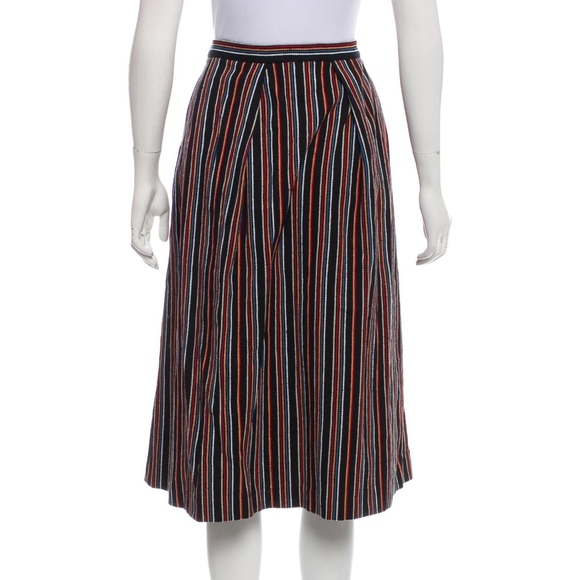 Nikki Chasin Embroidered Stripe A-Line Skirt - Picture 3 of 3